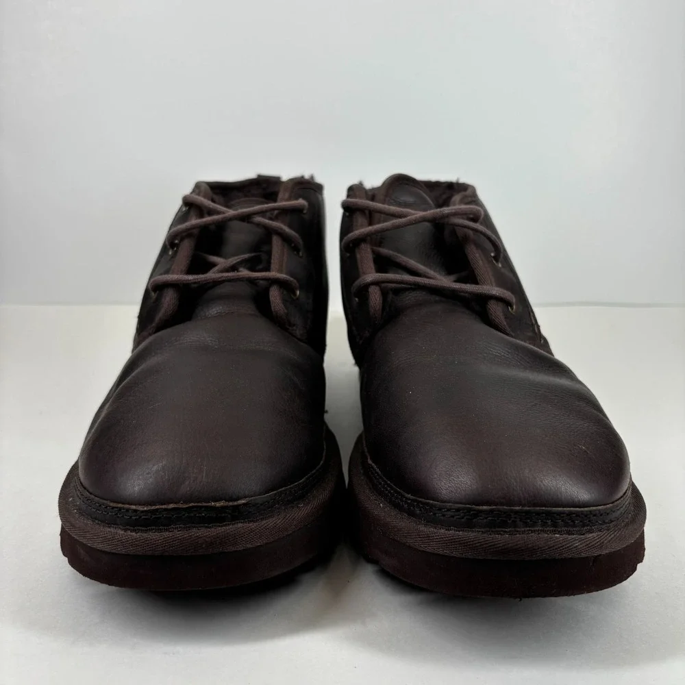 UGG Neumel Men's US‎ 13 China Tea Leather Wool Lined Casual Chukka Boot 1008908